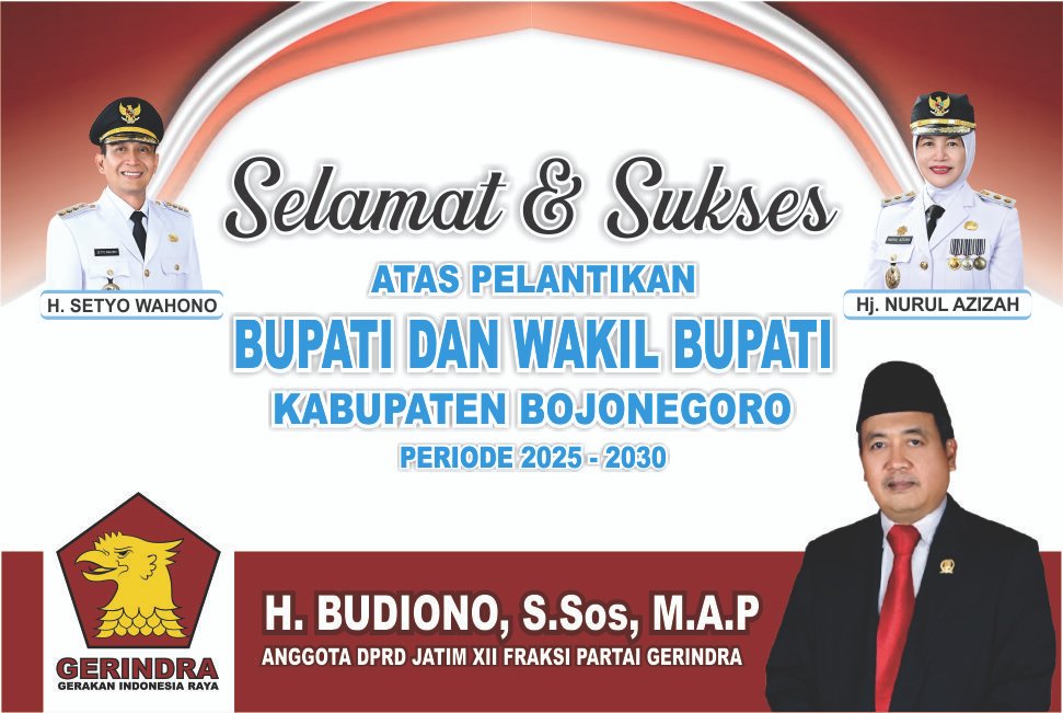 Selamat atas Dilantiknya Bupati dan Wakil Bupati Bojonegoro