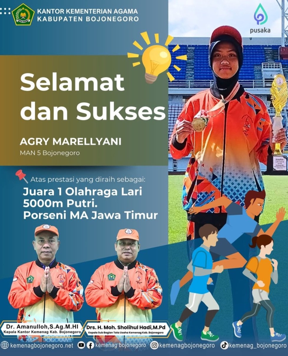 Kilatan Emas dari Bojonegoro: Lari Jadi Andalan di PORSENI MA Jatim 2025