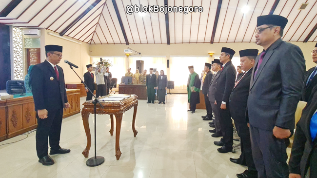 Empat Kepala Dinas di Pemkab Bojonegoro Dilantik, 63 PNS Dimutasi dan Promosi