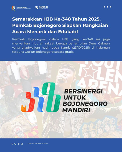 HJB Ke-348 Tahun 2025, Pemkab Bojonegoro Siapkan Acara Menarik dan Edukatif