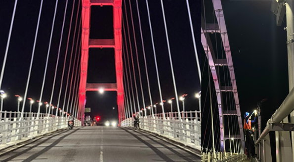 Pasang 30 Lampu LED di Kawasan Jembatan Sosrodilogo, Buat Warga Makin Nyaman