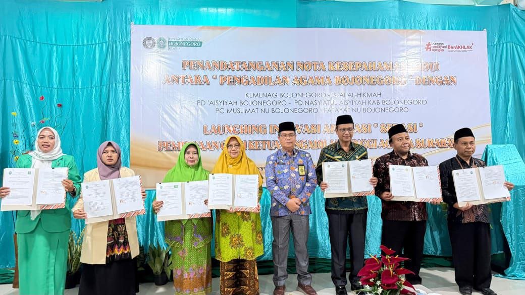 Integrasi Data Pernikahan, Kemenag–PA Bojonegoro Resmikan Kerja Sama Bersama Enam Lembaga