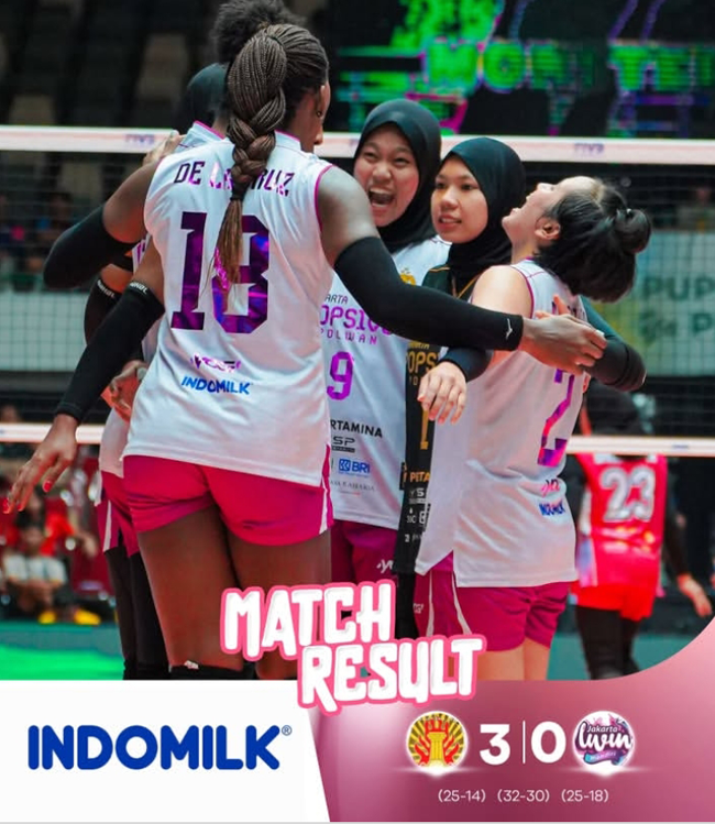 Hasil Proliga 2026 Putri: Popsivo Polwan Menang 3-0 atas Livin Mandiri