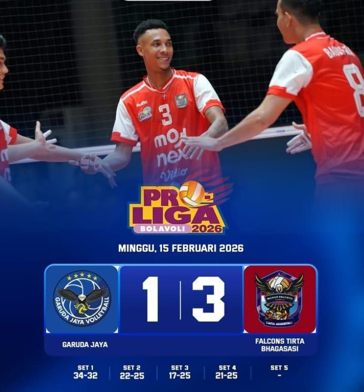 Hasil Proliga 2026: Dahsyat..! Garuda Jaya Dibekuk Falcons...