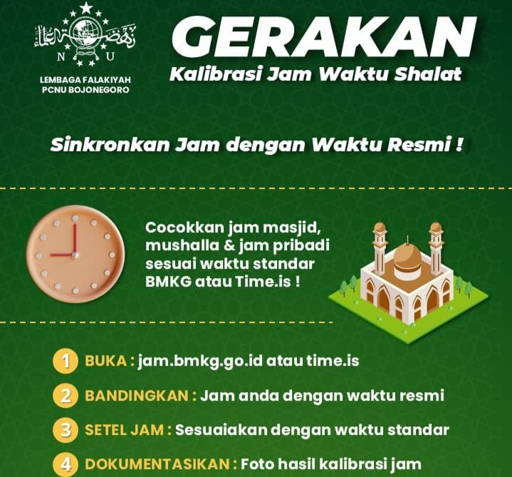 Jelang Ramadan, LFNU Bojonegoro Dorong Kalibrasi Jam Ibadah Sesuai BMKG