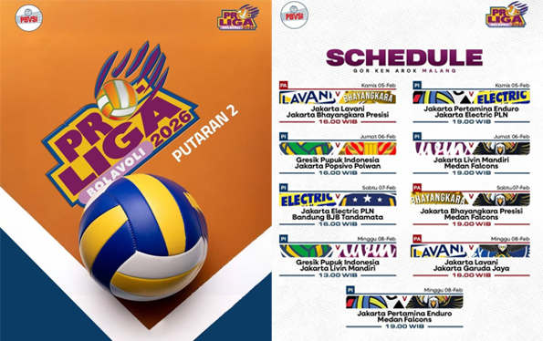 Jadwal Lengkap Proliga 2026 Seri Malang, Mulai 5 Sampai 8 Februari 2026