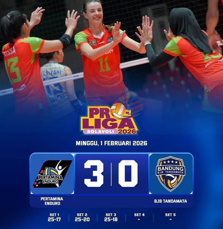 Hasil Proliga 2026 Putri: Megatron Bawa Pertamina Enduro...