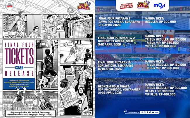 Beli Tiket Final Four Proliga 2026, Ini Cara...