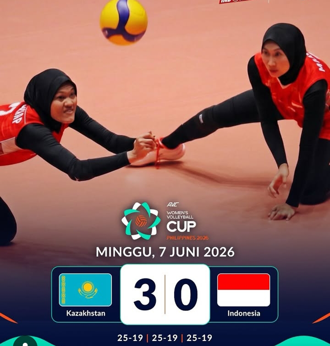 Timnas Voli Putri Indonesia Kalah 0-3 dari Kazakhstan...