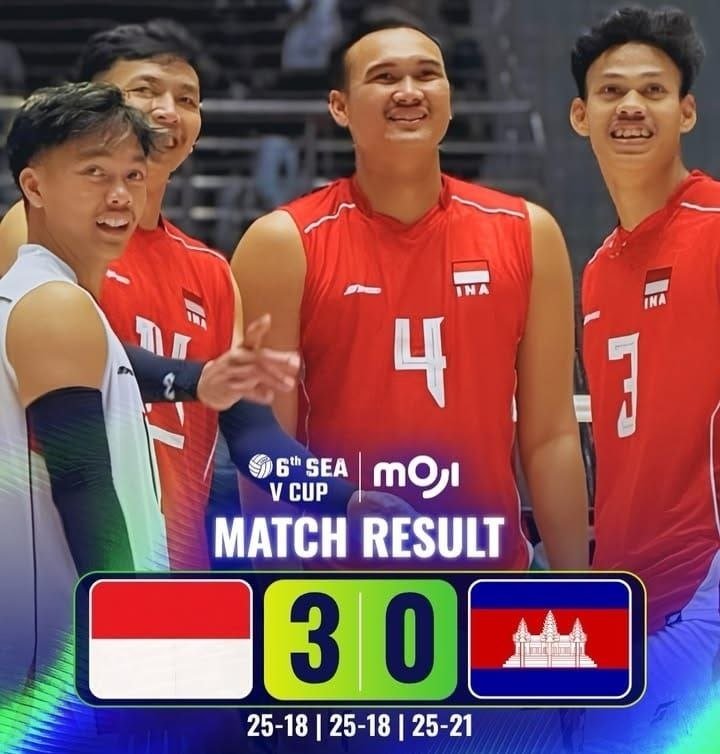 Hasil SEA V.League 2026: Timnas Voli Putra Indonesia...
