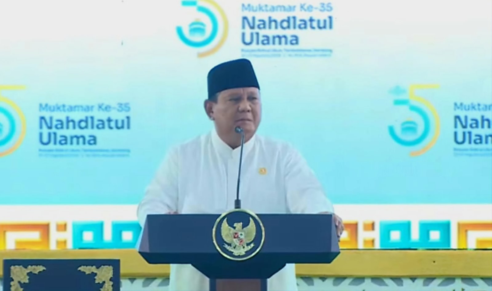 Buka Muktamar ke-35 NU, Prabowo: Saya Tidak Mengatur...