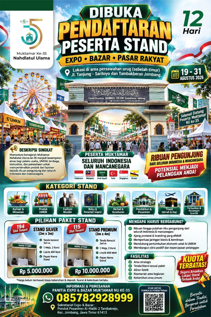 Formulir Booth Tenant Expo dan Bazar Muktamar NU...