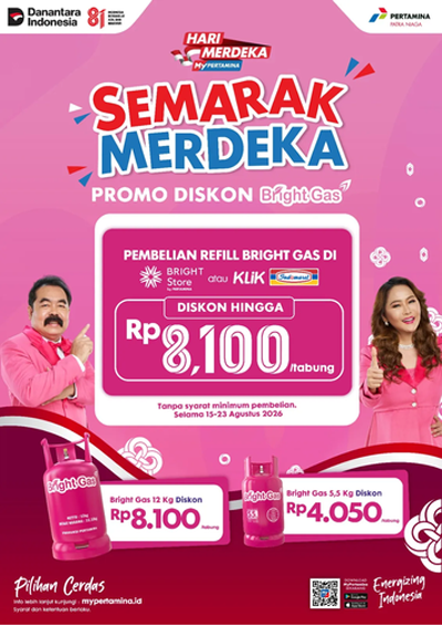 Bright Gas Beri Diskon hingga Rp8.100 per Tabung...