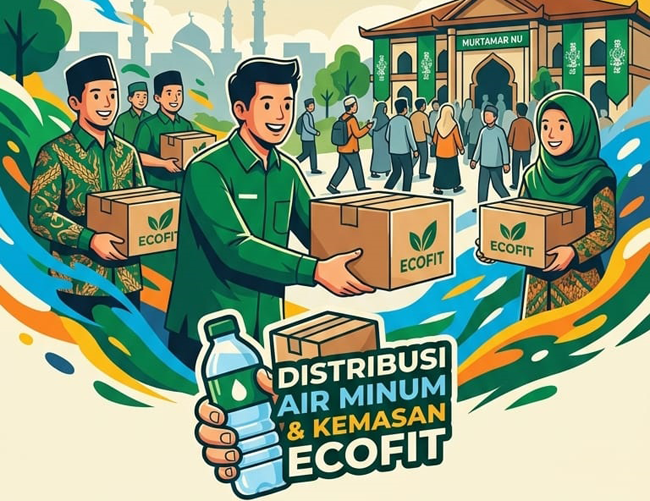 19.320 Botol Ecofit Water dari PCNU Bojonegoro Ikut...