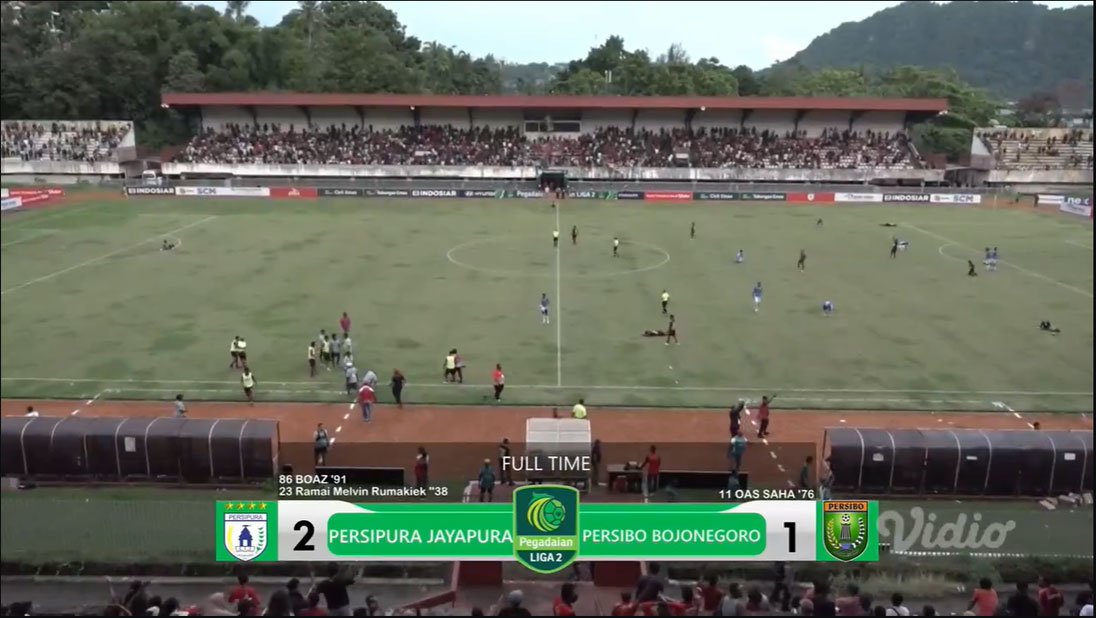 Laga Play Off Degradasi Liga 2 Persibo Takluk 1 - 2 atas Persipura