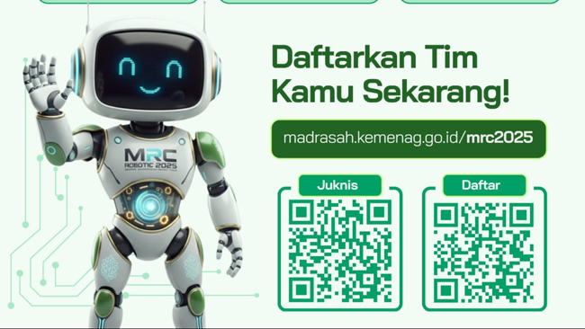 Cek di Sini! Pendaftaran Kompetisi Robotik Madrasah Dibuka Hingga 25 Oktober 2025