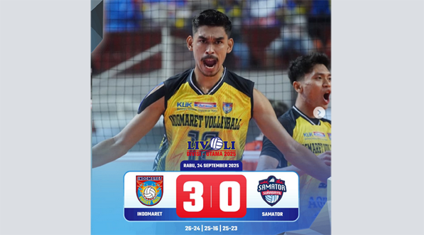 Seru...! Indomaret Kalahkan Surabaya Samator 3-0