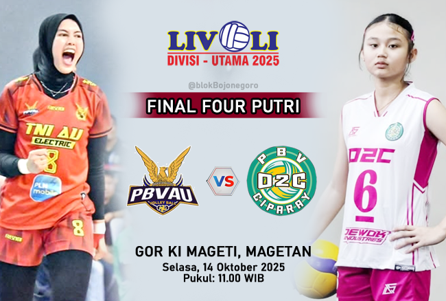 PREVIEW: TNI AU Electric Vs Rajawali O2C, Waktunya Memetik Poin Poppy Aulia