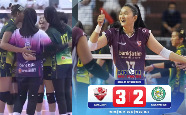 3-2, Bank Jatim Susah Payah Atasi Rajawali O2C