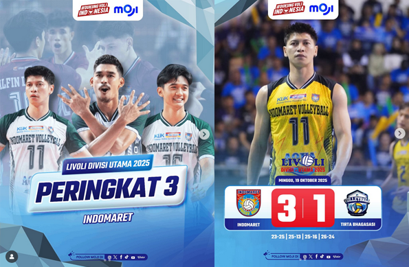 Kalahkan Tirta Bhagasasi 3-1, Indomaret Akhirnya Finish Peringkat 3