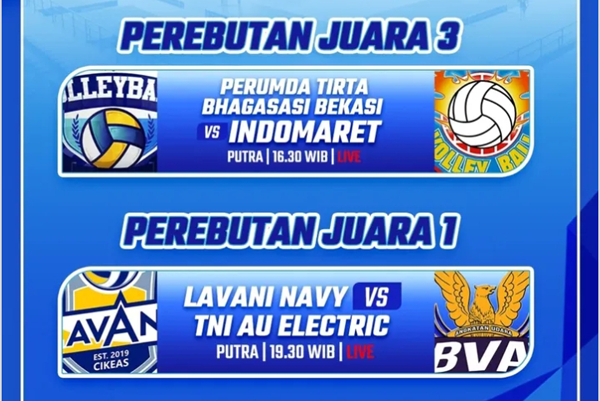 Jadwal 19 Oktober, Ada Final Putra dan Perebutan Tempat 3 Livoli Divisi Utama 2025