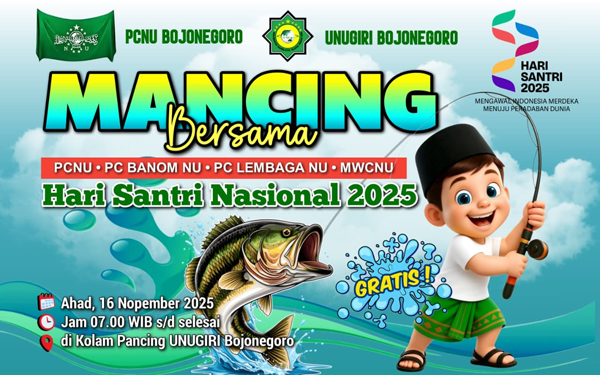 Menarik..! Mancing "Bersarung" PCNU Bojonegoro Bersama Banom, Lembaga dan MWC NU