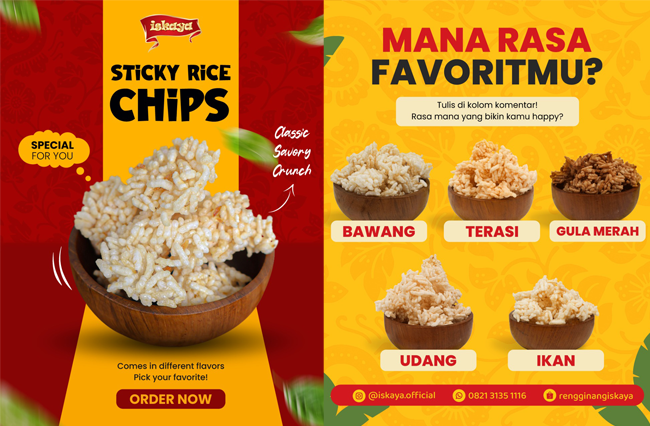 Nikmati Rengginang Banyuwangi Iskaya, Bisa COD dari Rumah