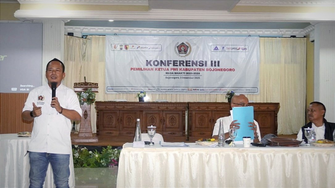 Sasmito Anggoro Terpilih Nakhodai PWI Bojonegoro 2025-2028