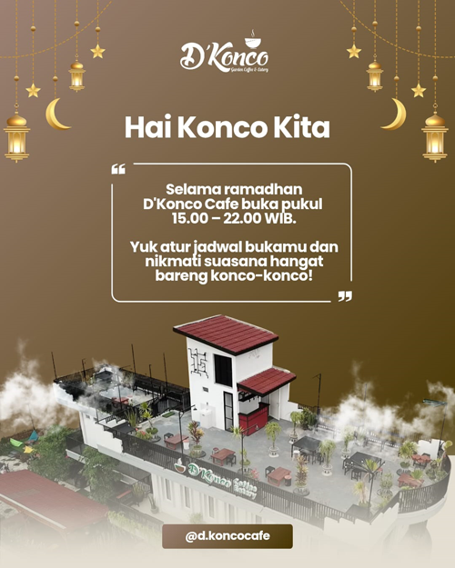 Selasa 24 Februari Sore, D'Konco Cafe Kembali Buka,...