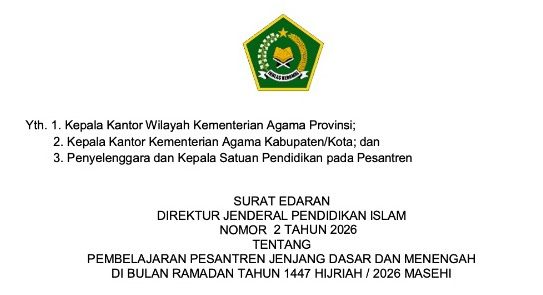 Inilah Panduan Teknis Pembelajaran Pesantren selama Ramadan 1447...