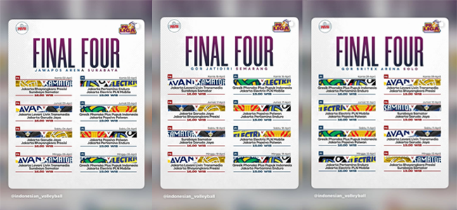 Jadwal Lengkap Final Four Proliga 2026, Surabaya, Solo...