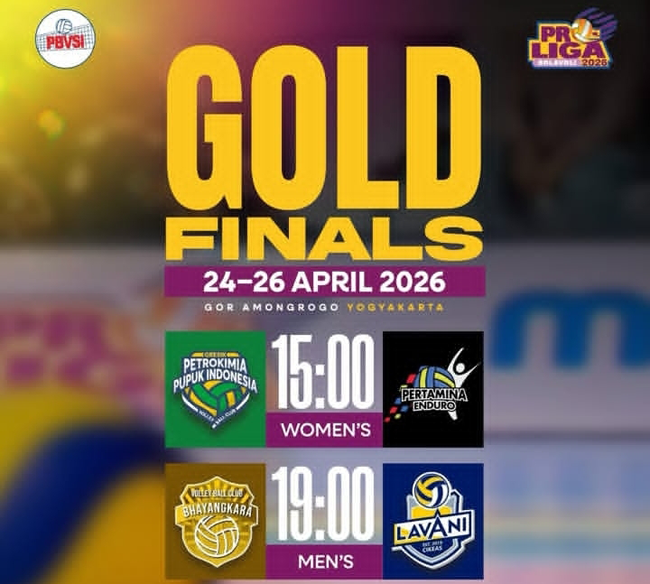 Jadwal Grand Final Proliga 2026: Gresik Phonska Plus...