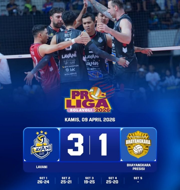 LavAni Hancurkan Bhayangkara Presisi 3-1