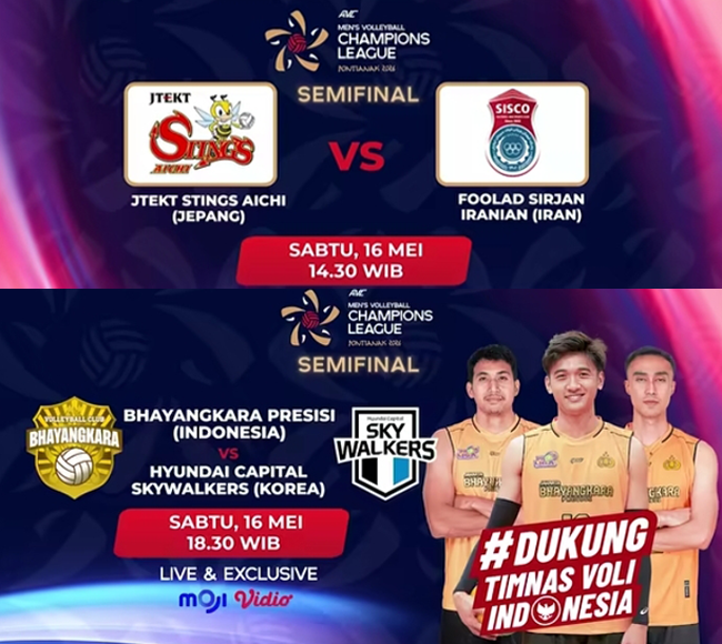 Jadwal Semifinal: JTEKT Stings AICHI Vs Fooland Sirjan...