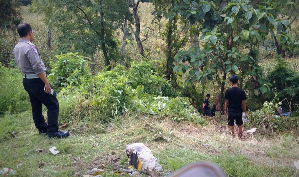 Diduga Ngantuk, Sopir Truk asal Kediri Oleng Masuk Hutan Bojonegoro
