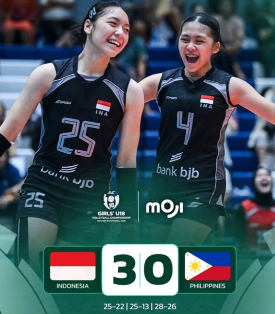 Timnas Voli Putri Indonesia U-18 Hajar Filipina 3-0,...