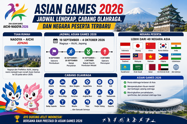 Asian Games, Jadwal, Cabang Olahraga, Negara Peserta Hingga...