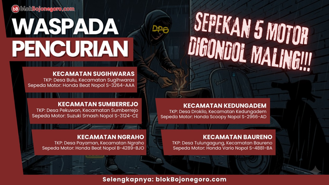 Incaran Pencuri, Hati-Hati Kunci Nempel di Sepeda Motor
