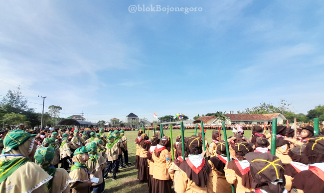 Ribuan Pandu Cilik, Meriahkan Petualangan 2025 di Lapangan Gelora Kanjeng Siti Sumberrejo