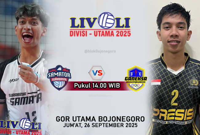 PREVIEW: Surabaya Samator vs Ganeksa, Saatnya Arek Suroboyo Tetap di Puncak