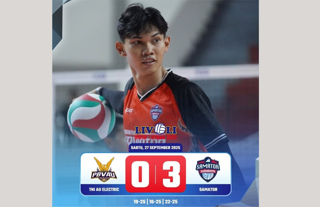 Dahsyat..! 0-3, TNI AU Electric Dikalahkan Surabaya Samator