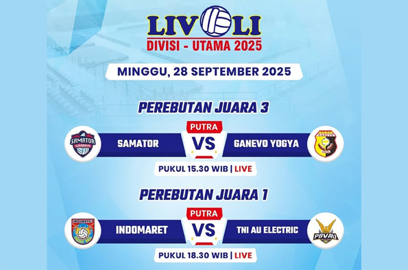 Jadwal Hari Ini, Perebutan Tempat ke 3 dan Juara 1
