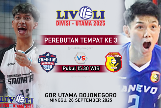 Perebutan Tempat 3: Surabaya Samator Vs Ganevo Yogya