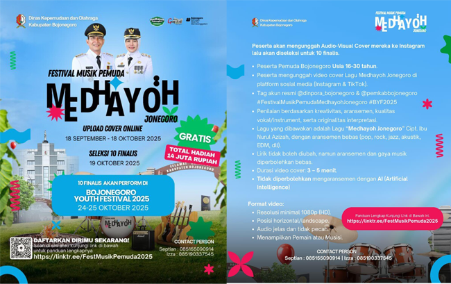 Suka Musik? Daftar dan Buktikan Kreativiasmu di Festival Musik Pemuda Medhayoh Jonegoro