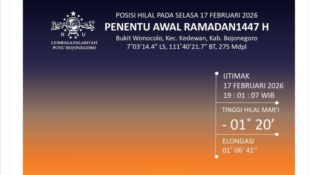 Lembaga Falakiyah NU Bojonegoro Paparkan Hisab Awal Ramadan 1447 H