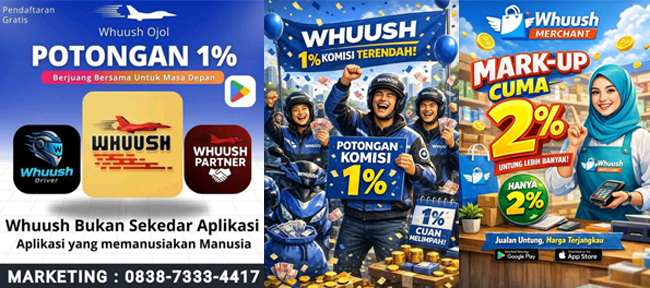 WHUUSH..! Aplikasi Ojol Baru Ada di Bojonegoro, Dibuka Loker Driver dan Mitra