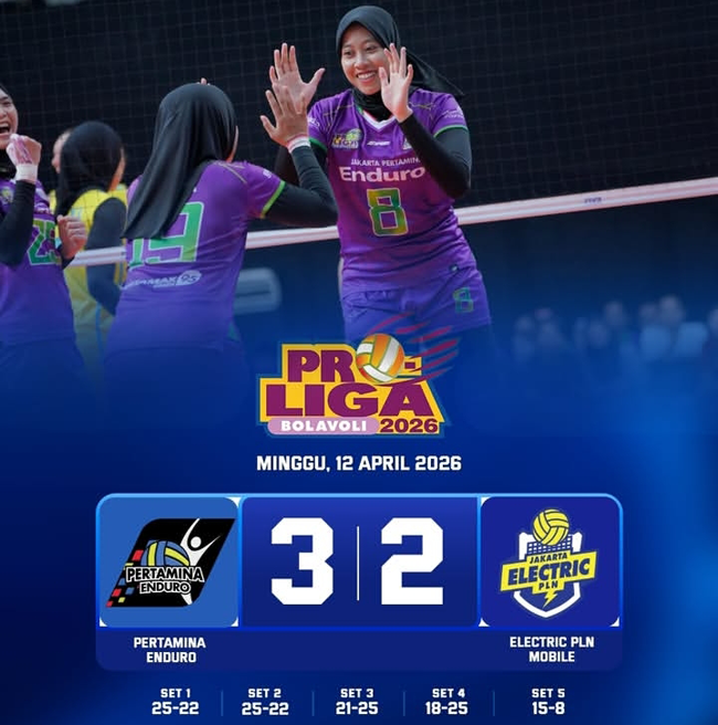 Dramatis 5 Set..! Jakarta Pertamina Enduro Menang 3-2 atas Jakarta Electric PLN Mobile
