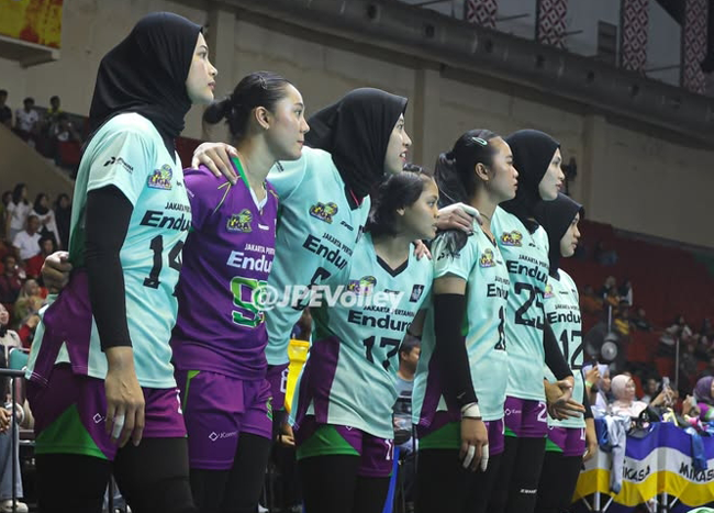 Megatron dan Pemain Jakarta Pertamina Enduro Gembira Lolos Grand Final Proliga 2026