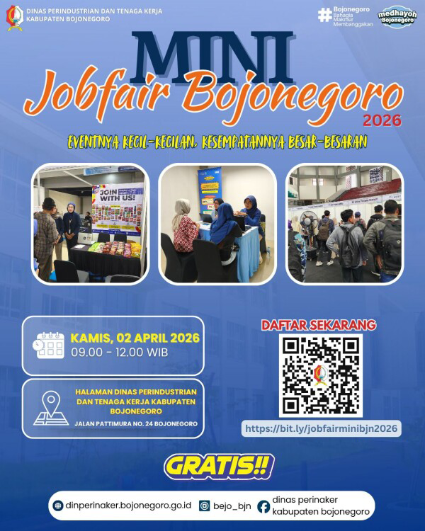 Pagi Ini, Job Fair Mini di Halaman Dinperinaker Bojonegoro