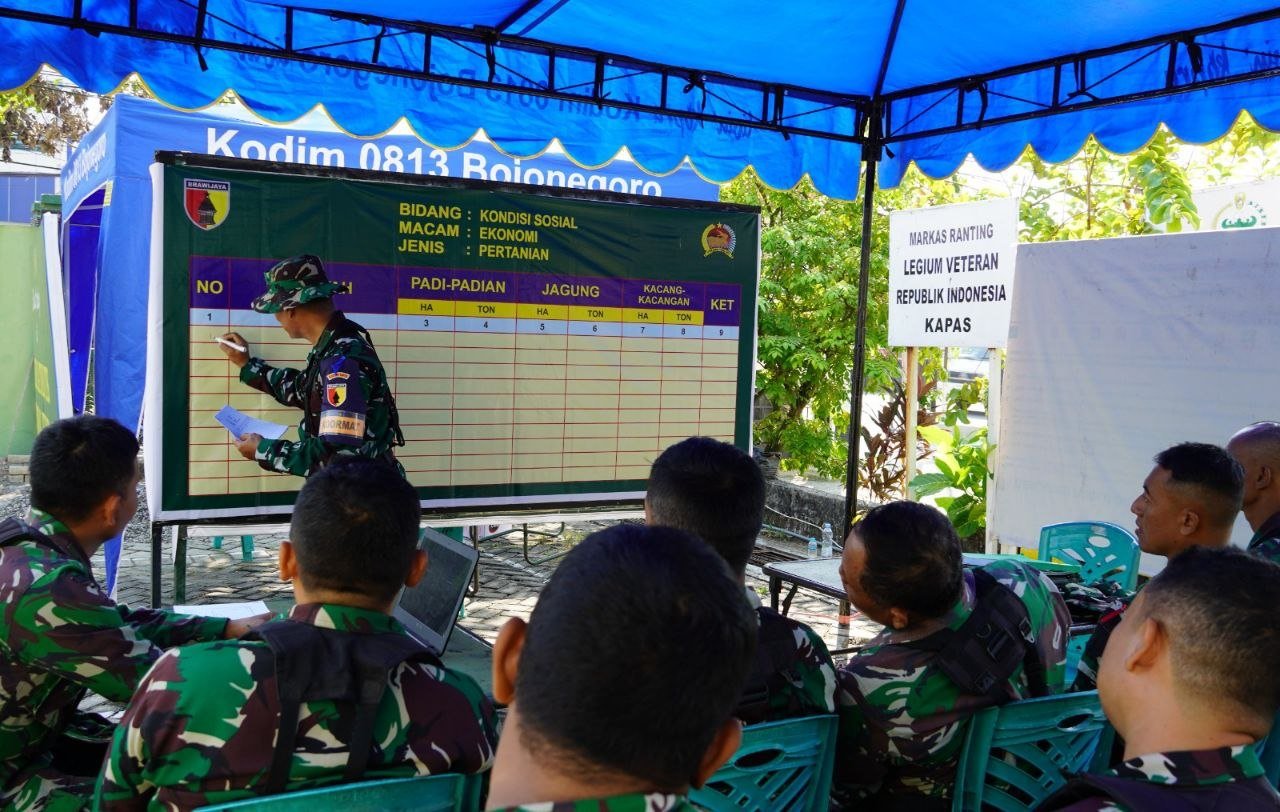 Latnister Ketahanan Pangan Terpadu Digelar, Kodim Bojonegoro Asah Kemampuan Teritorial Prajurit